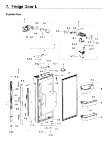 Fridge Door L parts for Samsung Refrigerator RF22K9581SG/AA-02 from AppliancePartsPros.com