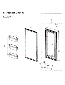 Freezer Door R parts for Samsung Refrigerator RF23J9011SR/AA-08 from AppliancePartsPros.com