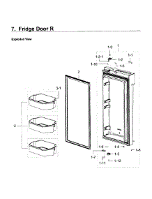 Fridge Door R parts for Samsung Refrigerator RF23J9011SR/AA-08 from AppliancePartsPros.com