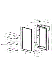 Fridge Door Rt parts for Samsung Refrigerator RF32FMQDBSR/AA-08 from AppliancePartsPros.com