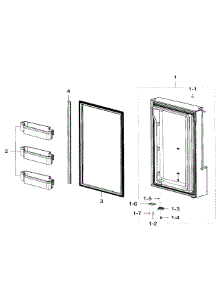 Freezer Door Rt parts for Samsung Refrigerator RF32FMQDBSR/AA-08 from AppliancePartsPros.com