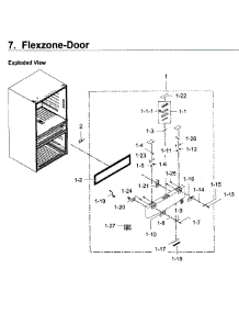 Flexzone Door parts for Samsung Refrigerator RF22KREDBSR/AA-00 from AppliancePartsPros.com