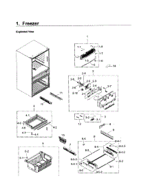 Freezer parts for Samsung Refrigerator RF22KREDBSR/AA-00 from AppliancePartsPros.com