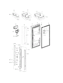 Fridge Door L parts for Samsung Refrigerator RFG237AAWP/XAA-03 from AppliancePartsPros.com