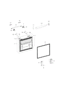Freezer Door parts for Samsung Refrigerator RFG237AAWP/XAA-03 from AppliancePartsPros.com