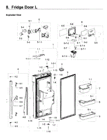 Fridge Door L parts for Samsung Refrigerator RF22K9381SG/AA-02 from AppliancePartsPros.com
