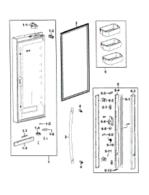 Refrigerator Door L parts for Samsung Refrigerator RFG293HARS/XAA-00 from AppliancePartsPros.com