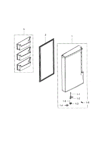 Door L-Freezer parts for Samsung Refrigerator RF34H9960S4/AA-00 from AppliancePartsPros.com