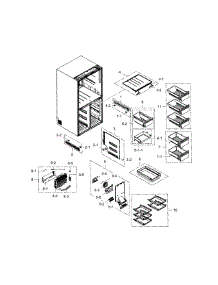 Freezer parts for Samsung Refrigerator RF34H9960S4/AA-00 from AppliancePartsPros.com