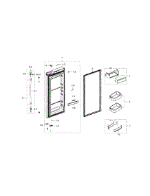 Fridge Door R parts for Samsung Refrigerator RFG237AARS/XAA-04 from AppliancePartsPros.com