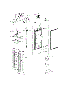 Fridge Door L parts for Samsung Refrigerator RFG237AARS/XAA-04 from AppliancePartsPros.com