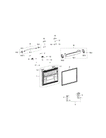 Freezer Door parts for Samsung Refrigerator RFG237AARS/XAA-04 from AppliancePartsPros.com