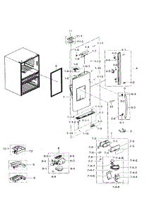Left Door parts for Samsung Refrigerator RF31FMEDBWW/AA-06 from AppliancePartsPros.com