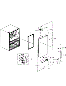 Right Door parts for Samsung Refrigerator RF31FMEDBWW/AA-06 from AppliancePartsPros.com