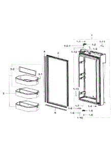 Fridge Door Rt parts for Samsung Refrigerator RF32FMQDBSR/AA-06 from AppliancePartsPros.com