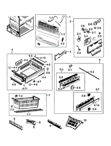 Freezer parts for Samsung Refrigerator RF23HCEDBBC/AA-00 from AppliancePartsPros.com