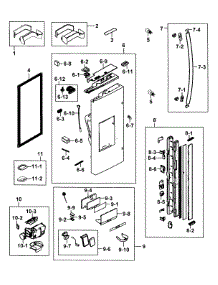 Refrigerator Door L parts for Samsung Refrigerator RF23HCEDBBC/AA-00 from AppliancePartsPros.com