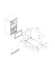 Freezer Door parts for Samsung Refrigerator RF31FMESBSR/AA-07 from AppliancePartsPros.com