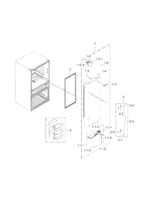 Fridge Door R parts for Samsung Refrigerator RF31FMESBSR/AA-07 from AppliancePartsPros.com