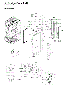 Fridge Door L parts for Samsung Refrigerator RF23HTEDBSR/AA-08 from AppliancePartsPros.com