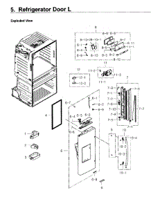 Fridge Door L parts for Samsung Refrigerator RF4267HARS/XAA-02 from AppliancePartsPros.com