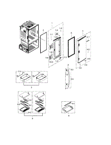 Refrigerator Door R parts for Samsung Refrigerator RF30HBEDBSR/AA-02 from AppliancePartsPros.com