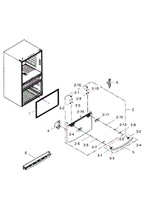 Freezer Door parts for Samsung Refrigerator RF31FMEDBBC/AA-04 from AppliancePartsPros.com