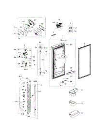 Refrigerator Door L parts for Samsung Refrigerator RFG238AARS/XAA-01 from AppliancePartsPros.com