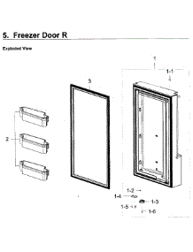 Freezer Door R parts for Samsung Refrigerator RF23J9011SG/AA-05 from AppliancePartsPros.com