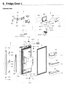 Frdige Door L parts for Samsung Refrigerator RF23J9011SG/AA-05 from AppliancePartsPros.com