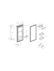 Fridge Door R parts for Samsung Refrigerator RFG237AARS/XAA-01 from AppliancePartsPros.com