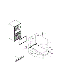 Freezer Door parts for Samsung Refrigerator RF31FMEDBSR/AA-03 from AppliancePartsPros.com