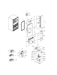 Refrigerator Door L parts for Samsung Refrigerator RF31FMEDBSR/AA-03 from AppliancePartsPros.com