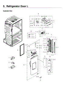 Fridge Door L parts for Samsung Refrigerator RF4267HARS/XAA-04 from AppliancePartsPros.com