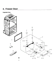 Freezer Door parts for Samsung Refrigerator RF4267HARS/XAA-04 from AppliancePartsPros.com