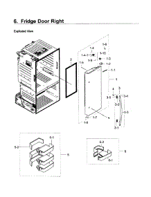 Fridge Door R parts for Samsung Refrigerator RF23HCEDBSR/AA-08 from AppliancePartsPros.com