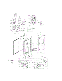 Fridge Door L parts for Samsung Refrigerator RF34H9960S4/AA-05 from AppliancePartsPros.com