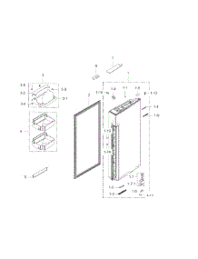 Fridge Door R parts for Samsung Refrigerator RF34H9960S4/AA-05 from AppliancePartsPros.com