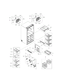 Freezer parts for Samsung Refrigerator RF34H9960S4/AA-05 from AppliancePartsPros.com