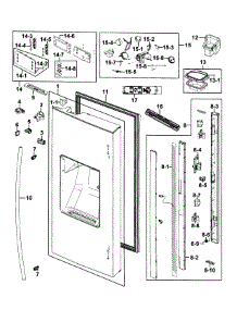 Fridge Door L parts for Samsung Refrigerator RF268ACPN/XAA-00 from AppliancePartsPros.com