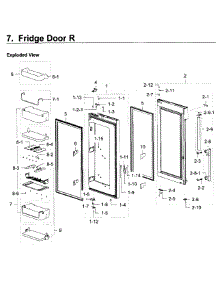 Frdige Door R parts for Samsung Refrigerator RF22K9381SG/AA-00 from AppliancePartsPros.com