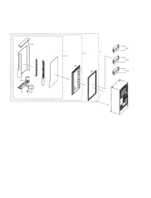 Left Freezer Door parts for Samsung Refrigerator RF22N9781SG/AA-00 from AppliancePartsPros.com