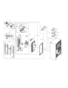 Left Fridge Door parts for Samsung Refrigerator RF22N9781SG/AA-00 from AppliancePartsPros.com