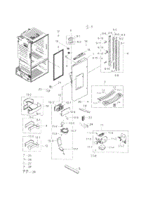 Fridge Door L parts for Samsung Refrigerator RF263BEAESG/AA-01 from AppliancePartsPros.com