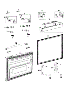Freezer Door parts for Samsung Refrigerator RF267AEPN/XAA-00 from AppliancePartsPros.com