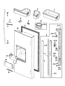 Door Left parts for Samsung Refrigerator RF267AEPN/XAA-00 from AppliancePartsPros.com