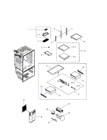Refrigerator parts for Samsung Refrigerator RFG296HDBP/XAA-01 from AppliancePartsPros.com