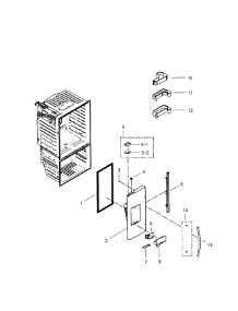Left Door parts for Samsung Refrigerator RFG296HDBP/XAA-01 from AppliancePartsPros.com