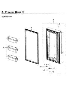 Freezer Door R parts for Samsung Refrigerator RF23J9011SG/AA-06 from AppliancePartsPros.com