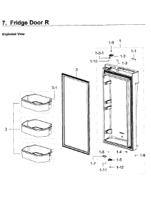 Fridge Door R parts for Samsung Refrigerator RF23J9011SG/AA-06 from AppliancePartsPros.com